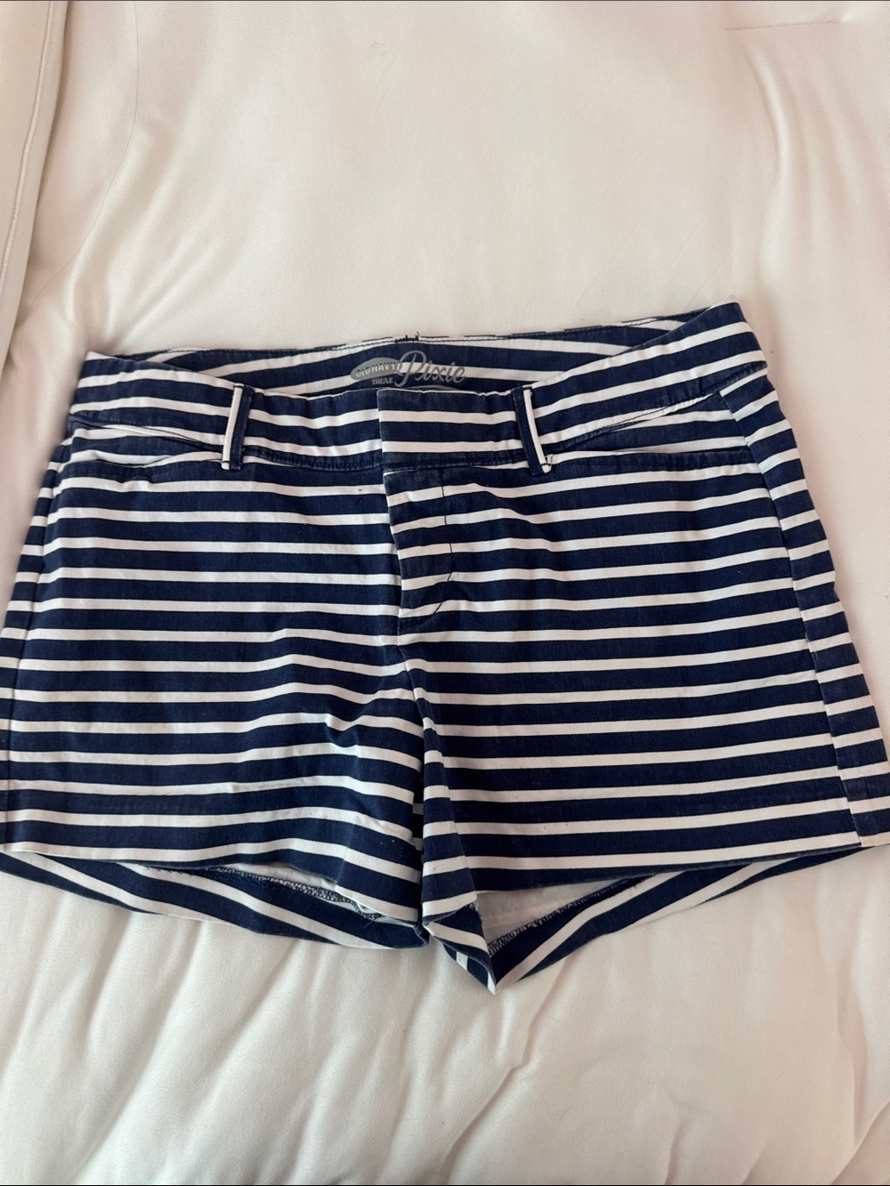 Old Navy Navy and White Striped Women's Shorts